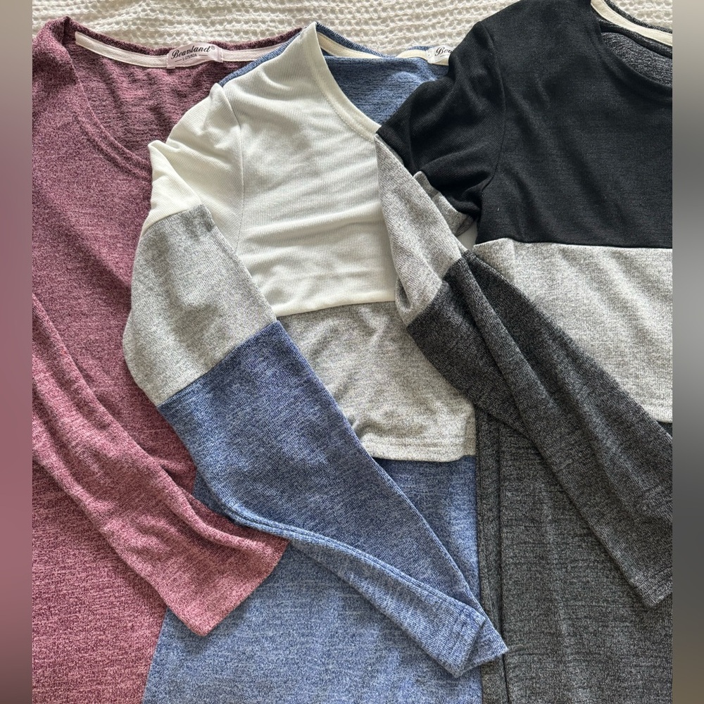 Long sleeve nursing tops